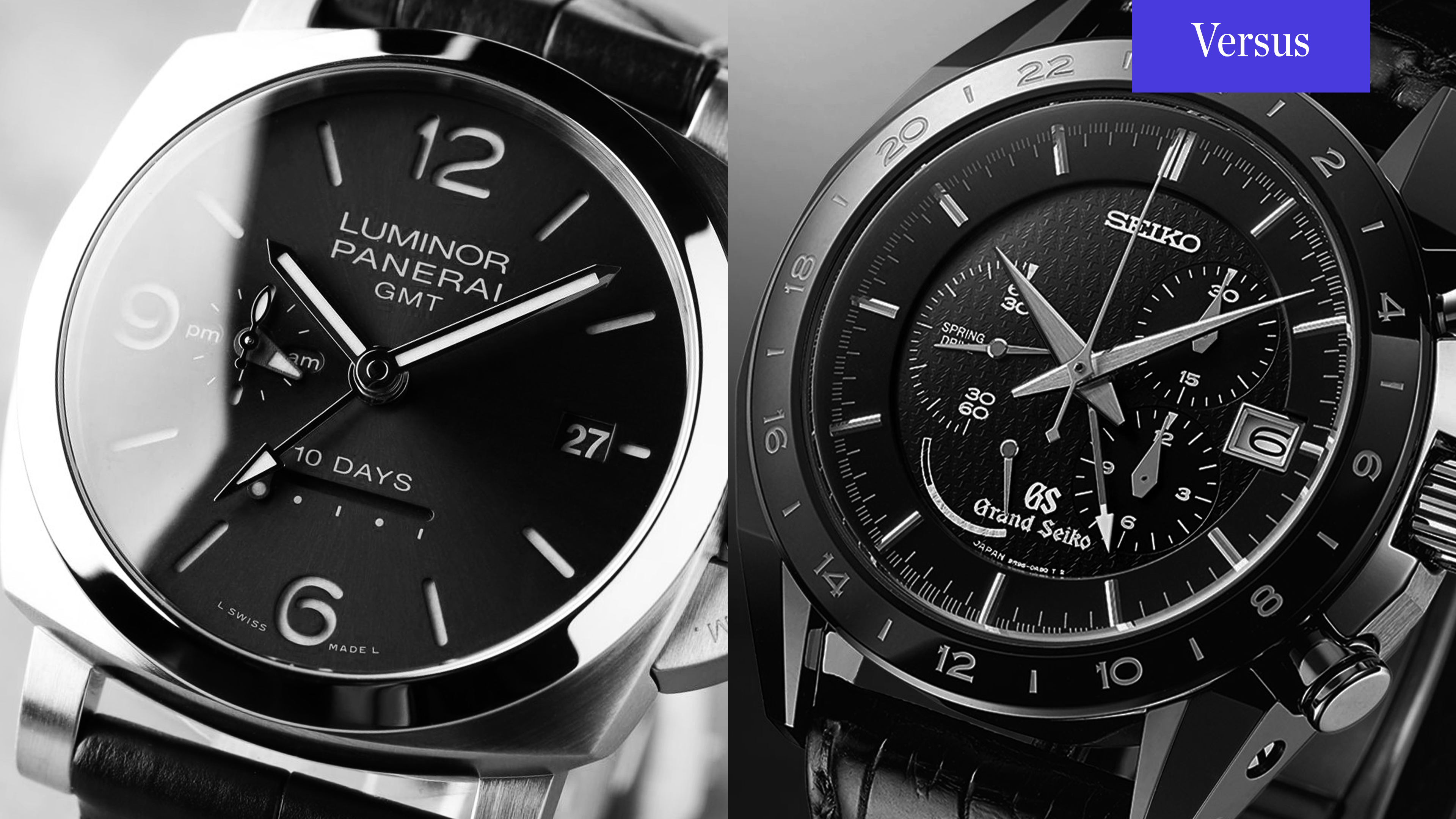 Grand Seiko vs. Panerai Luminor 1950 Versus WatchBox Studios