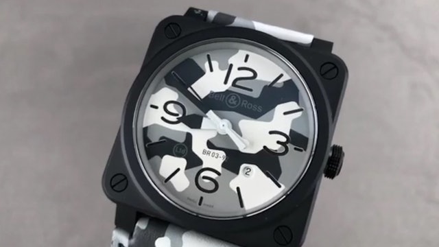 Bell & Ross Br03 92 White Camo Of 999 Pieces Br0392 Cg Ce Sca Bell & Ross Review