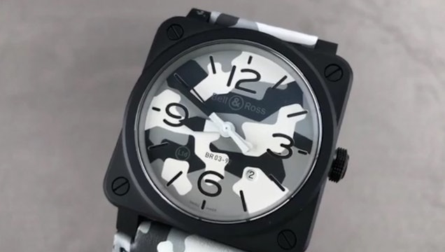 Bell & Ross Br03 92 White Camo Of 999 Pieces Br0392 Cg Ce Sca Bell & Ross Review