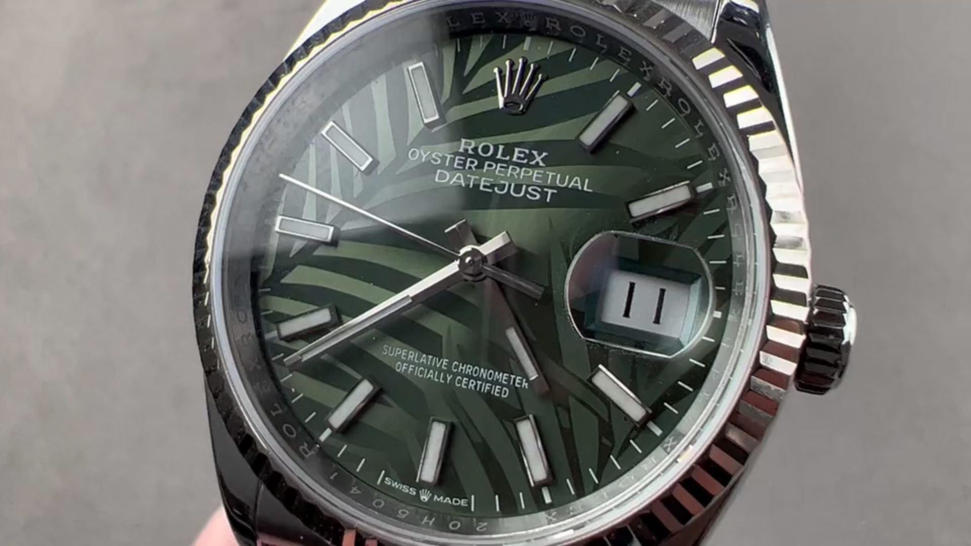 Rolex Datejust Green Palm Dial 126234