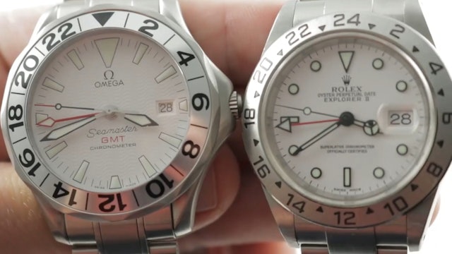 Rolex Explorer II 16750 vs Omega Seamaster 300M GMT 2538.20.00 Dual Time Watches