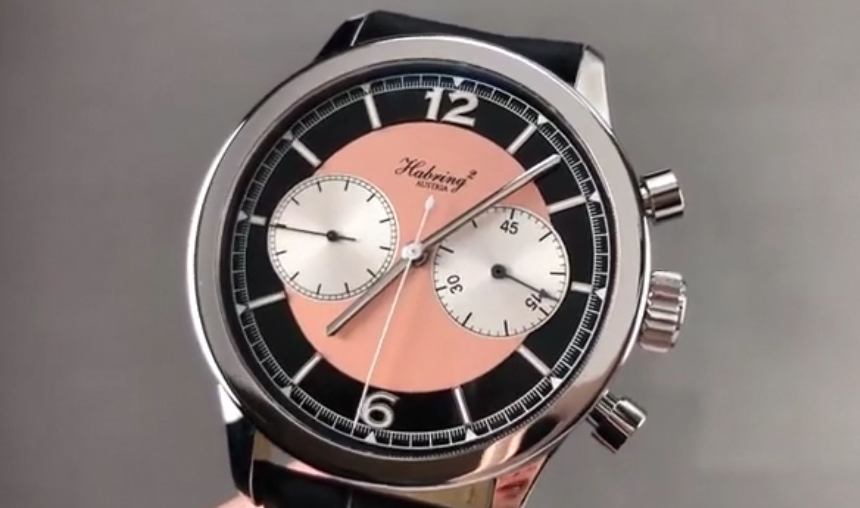 Habring Chronograph Sport Black & Salmon Dial Chrono Sport Habring Watch Review