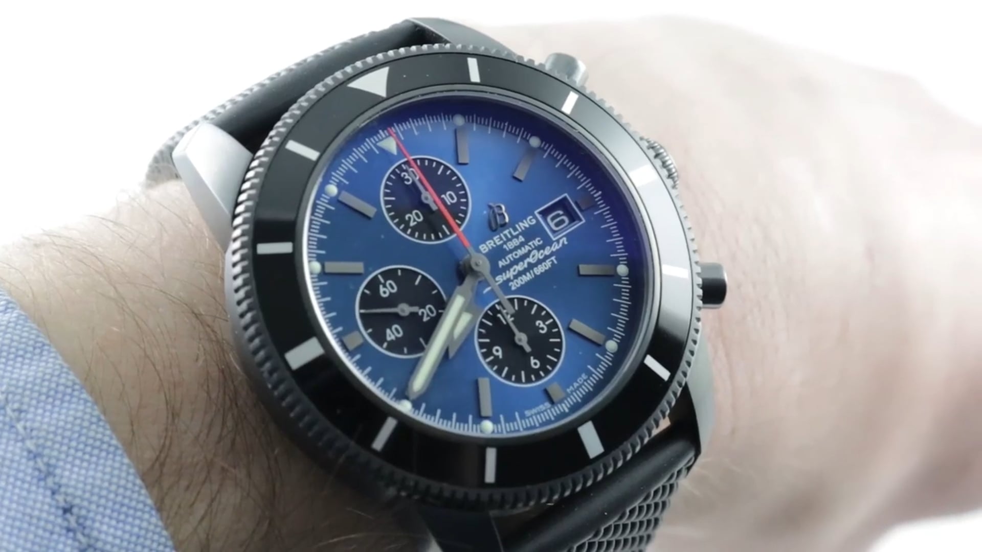 Breitling galactic hotsell 41 blue dial