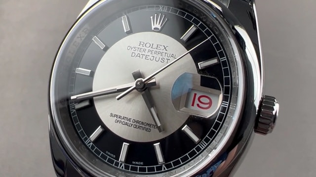 Rolex Datejust 36 Tuxedo Dial/Roulette Date Wheel 116200