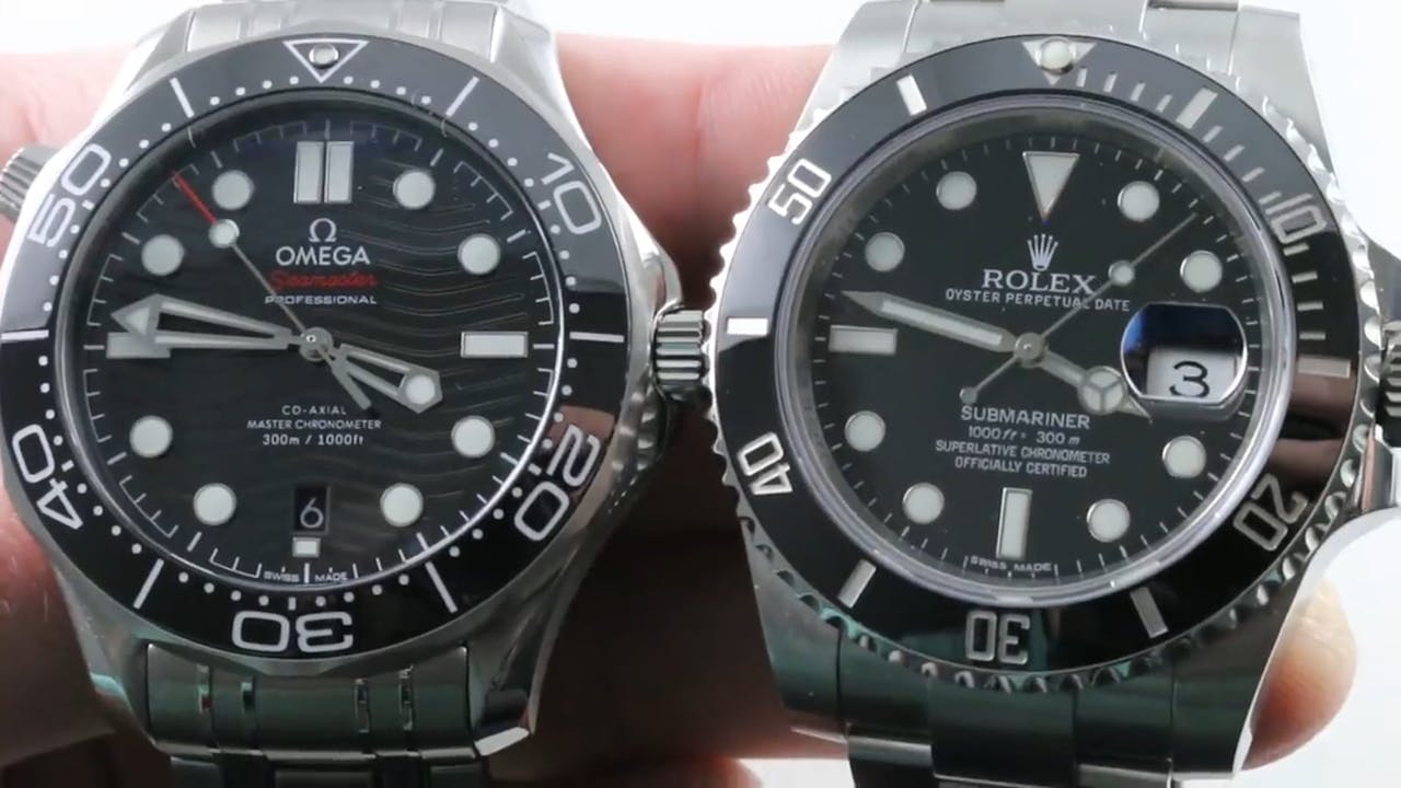 Omega diver 300m vs rolex submariner Clearance