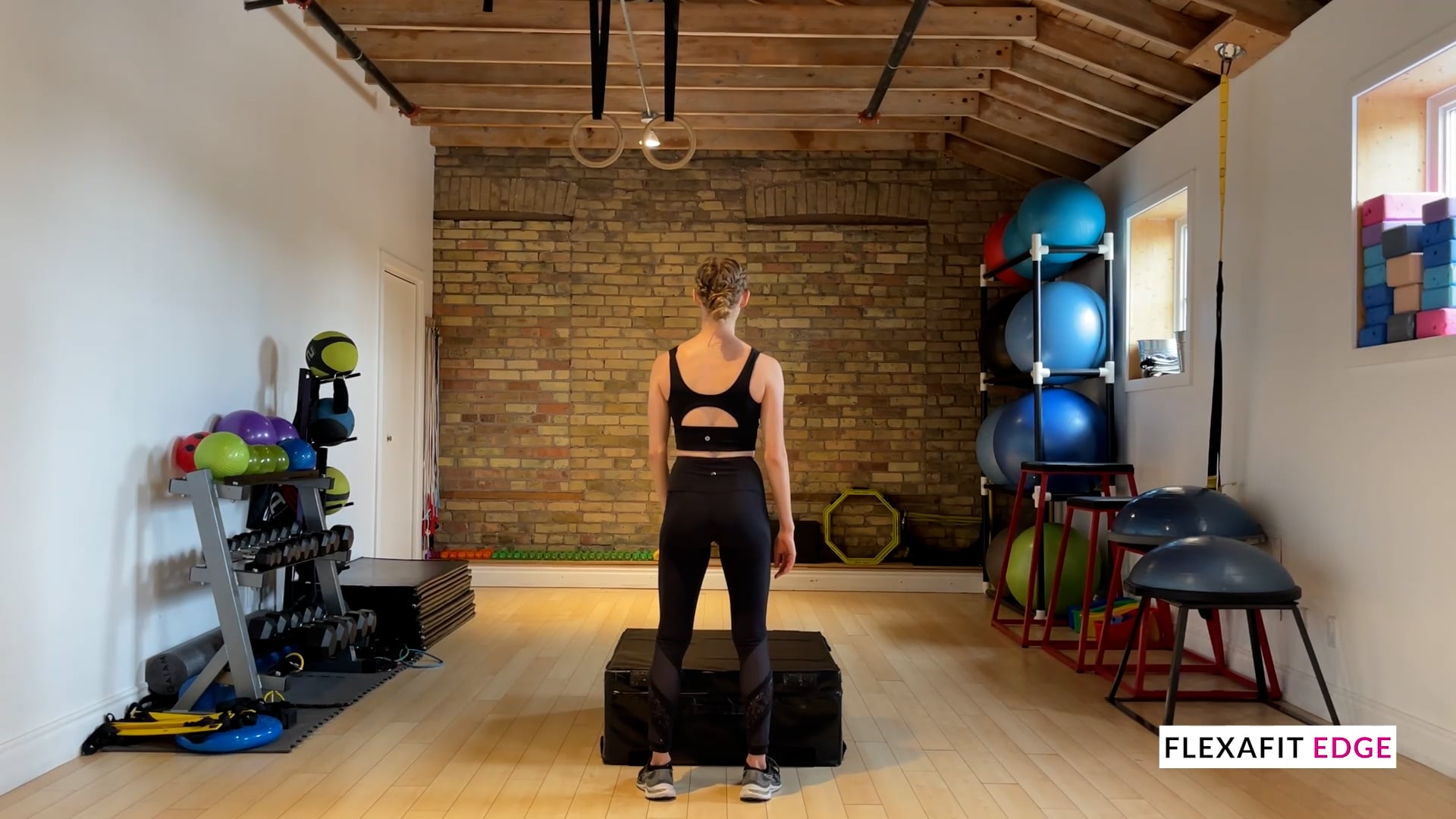 Box Jump With Rotation, Single-Leg Landing, and Click Loop: Advanced