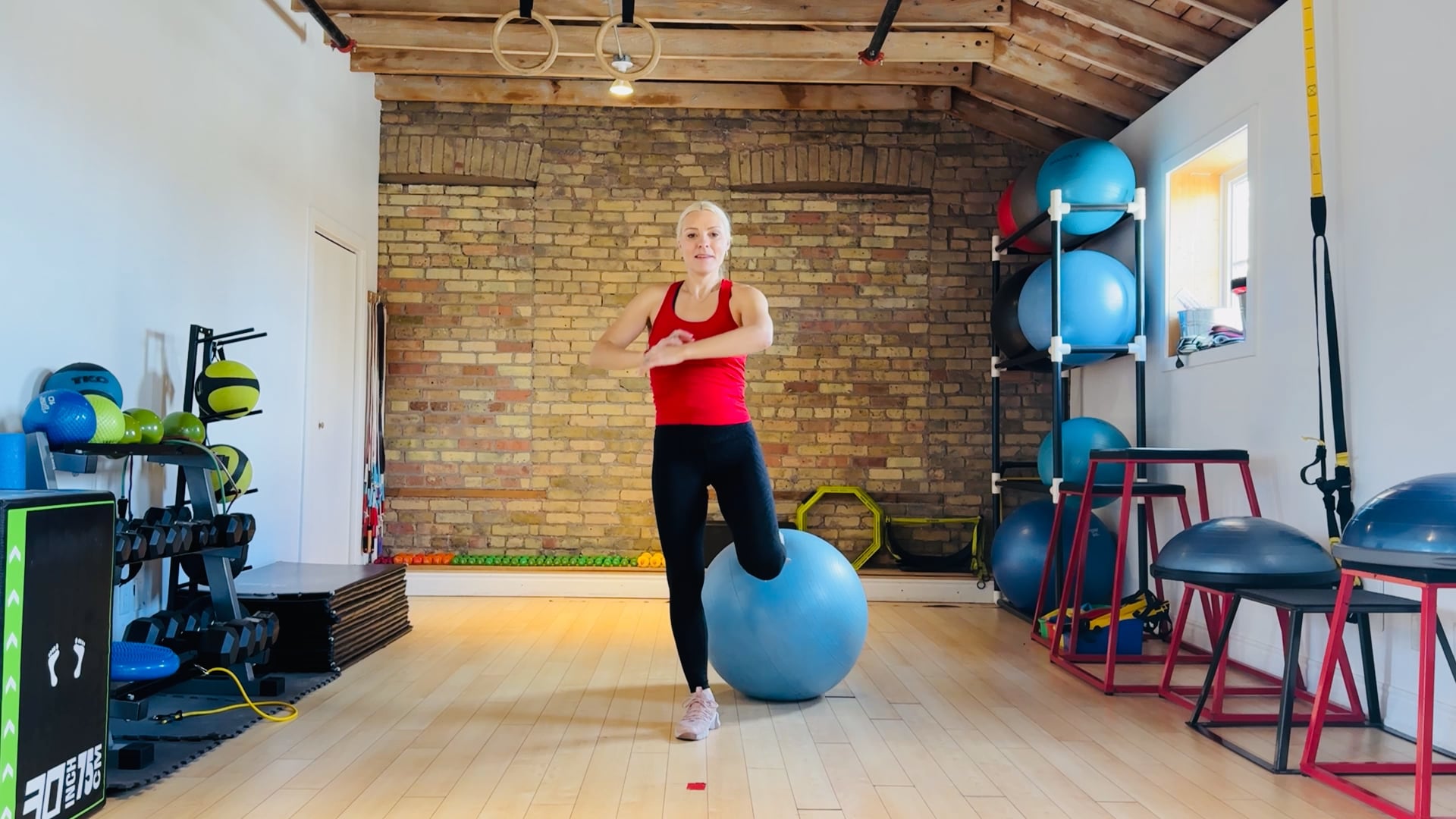 Advanced-Elite: Off-ice lutz entry & picking reach back with yoga ball drill