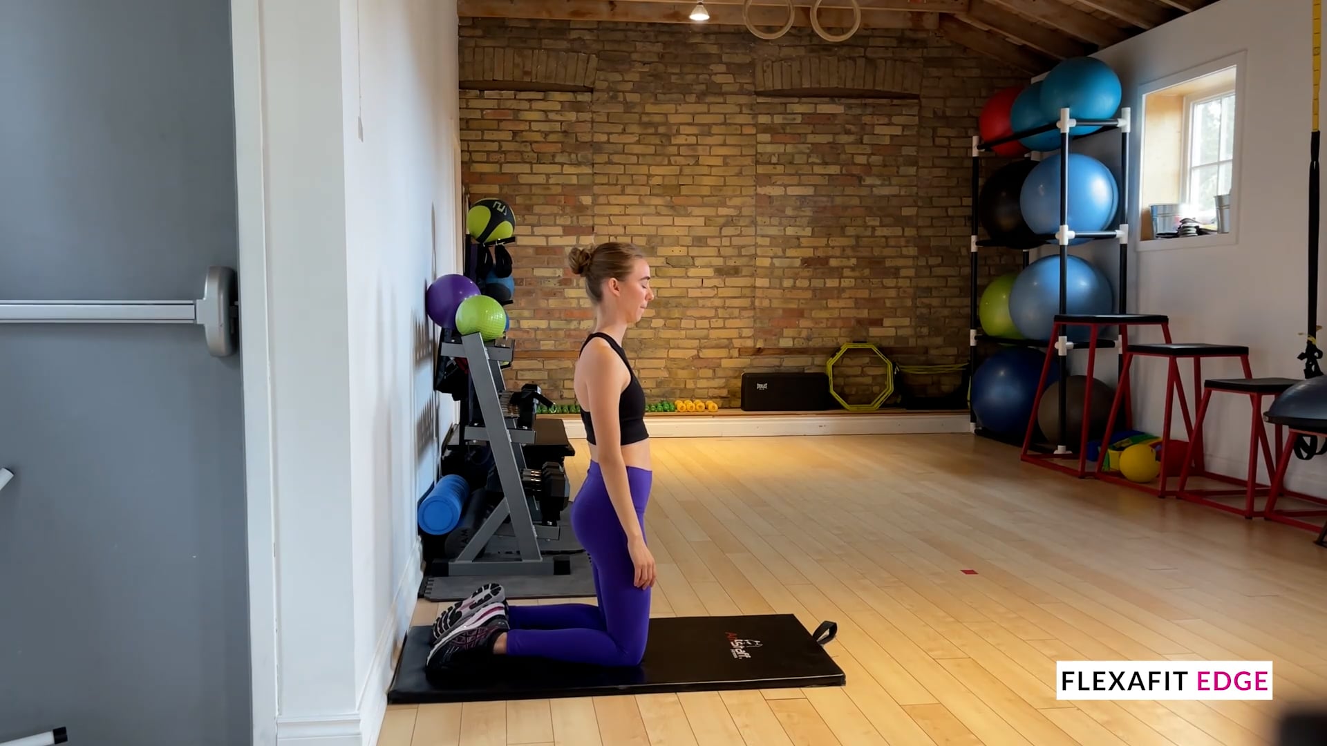 Knee bridge with backbend and arm movement: Advanced