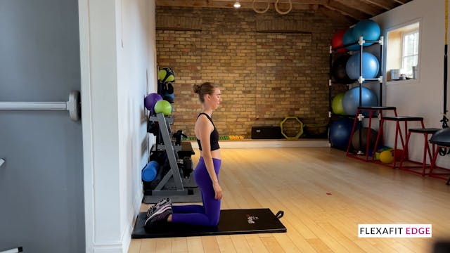 Knee bridge with backbend and arm mov...