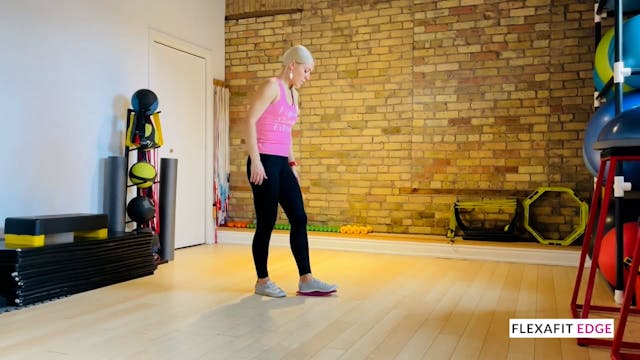One foot salchow walk through on spin...