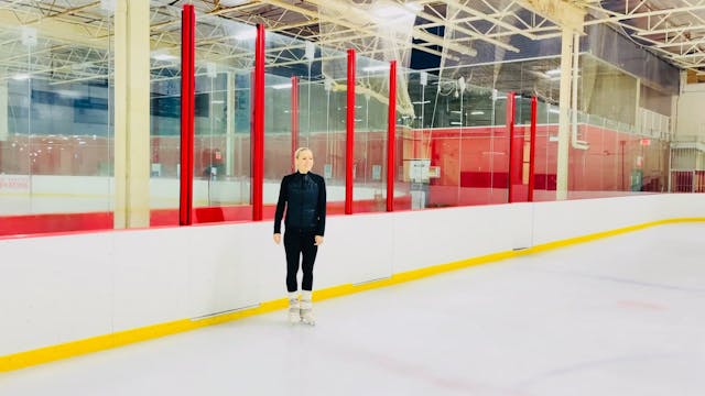 Beginner: On ice two foot 1/2 turns d...