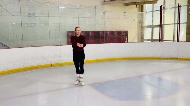 Beginner: On-ice waltz jump from stan...