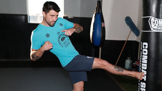 MMA Bag Work - Training Oblique Kicks