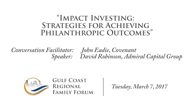 David Robinson - Impact Investing - P...