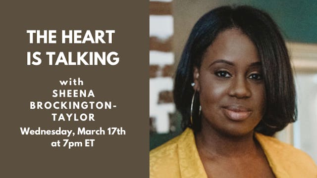 Recorded Talk: Sheena Brockington-Taylor (3.17.21)