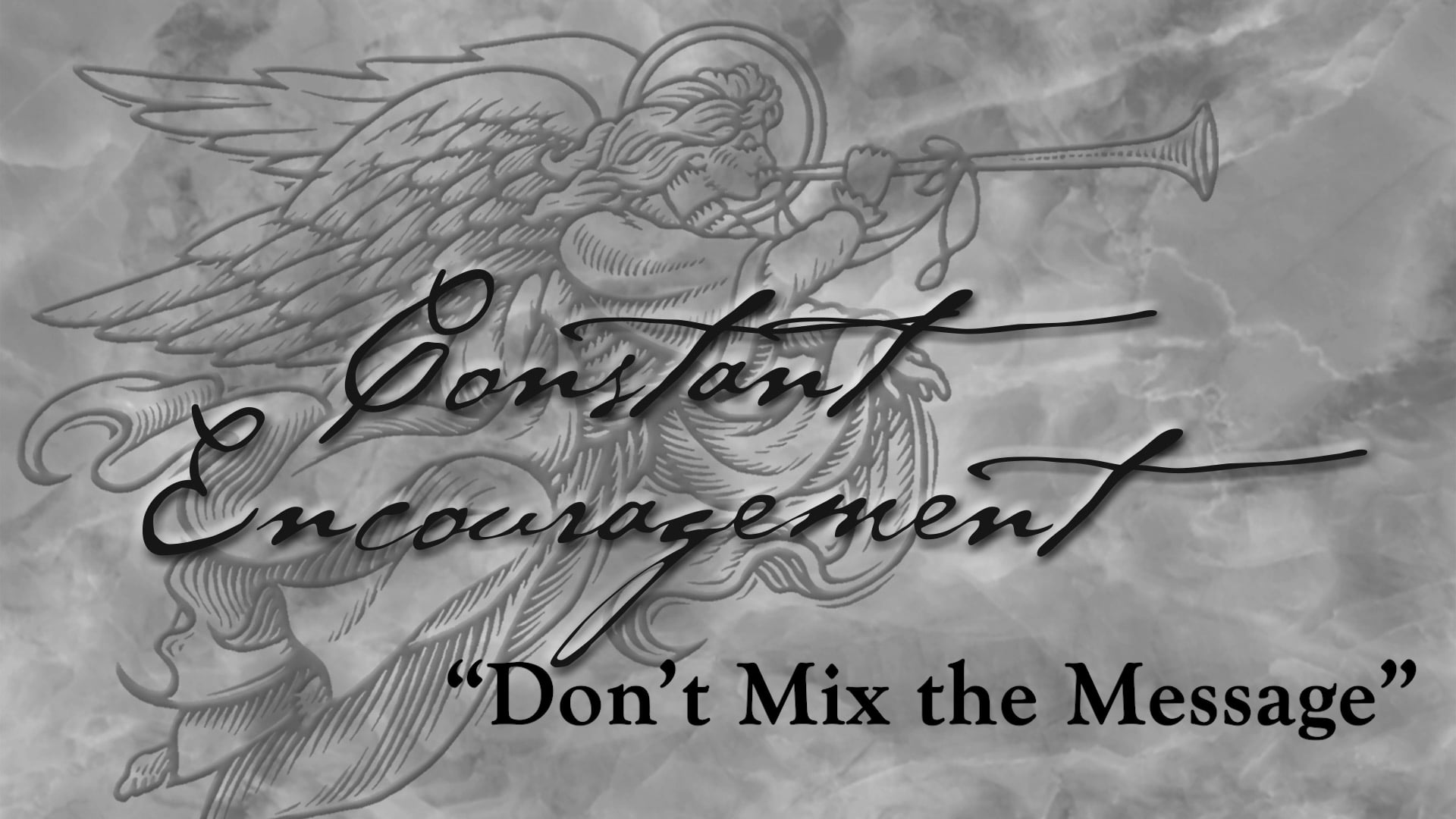 Don't Mix the Message