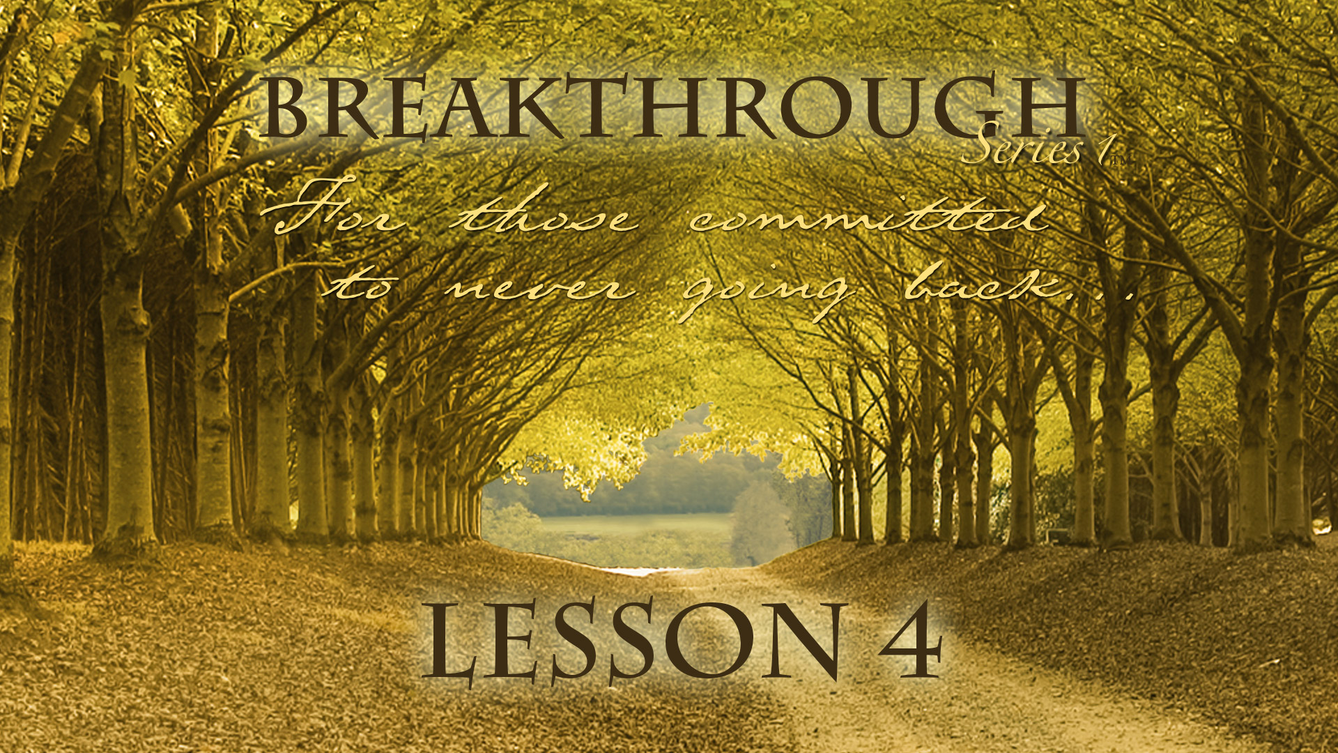 Breakthrough Lesson 4 - Using Your Power vs. God's Power