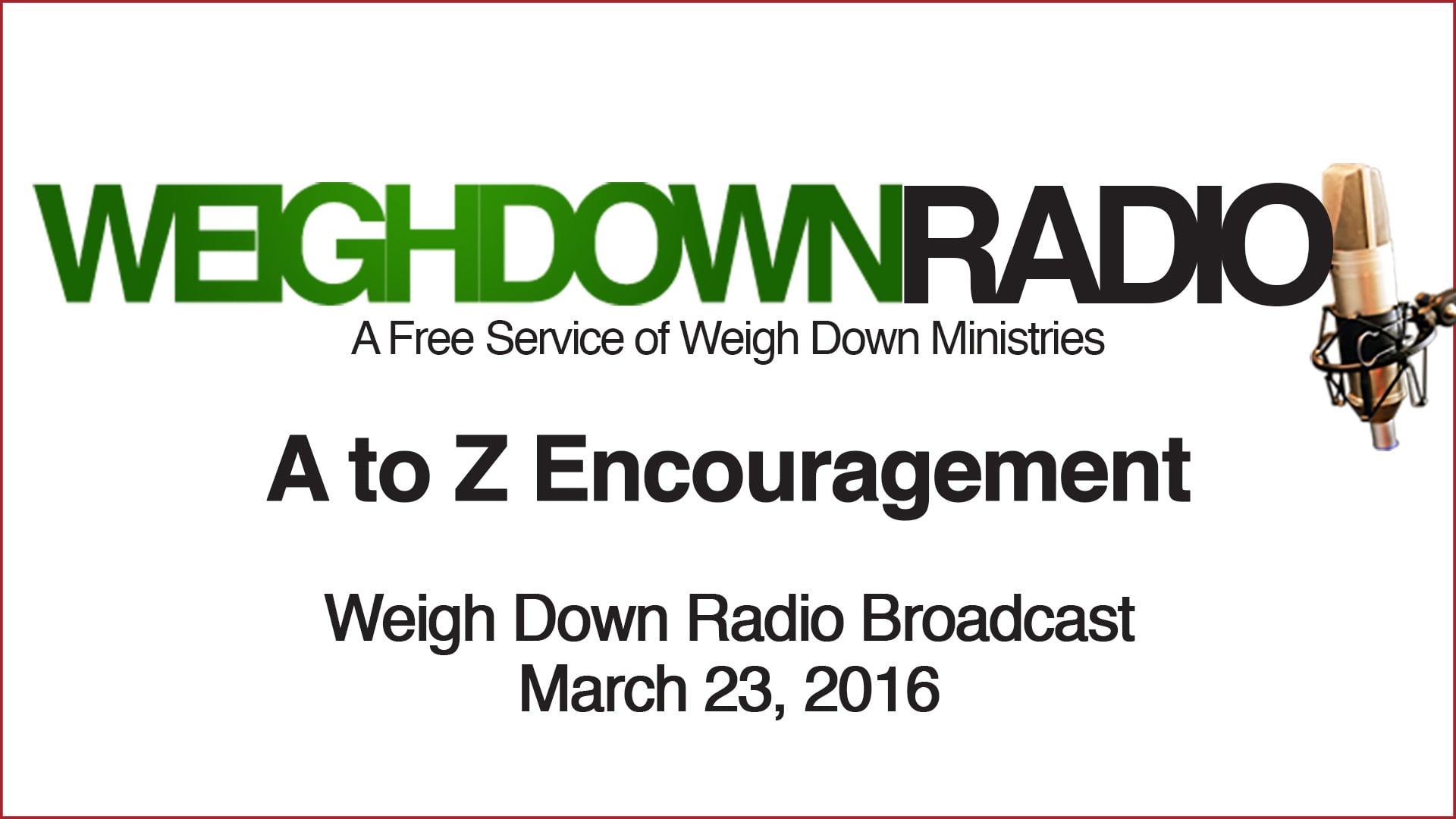 A to Z Encouragement