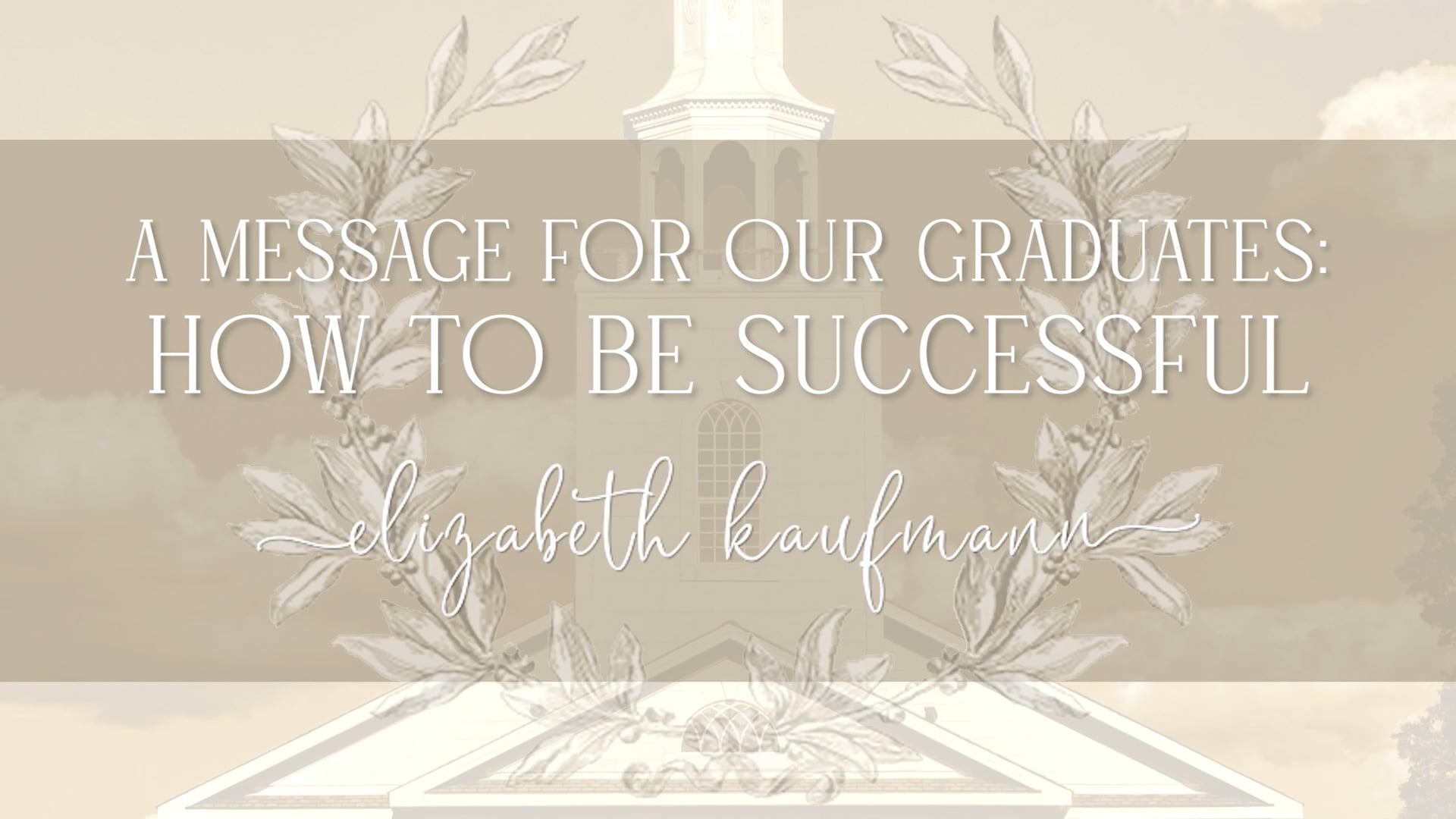 A Message for the Graduates: How to Be Successful - May 2024