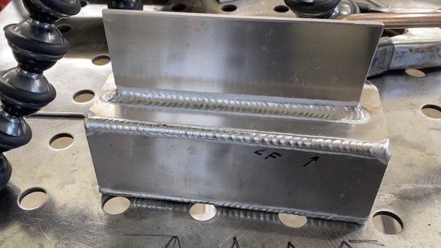 Andrew Cardin TIG welding 2F aluminum tee joint 5052 .120"