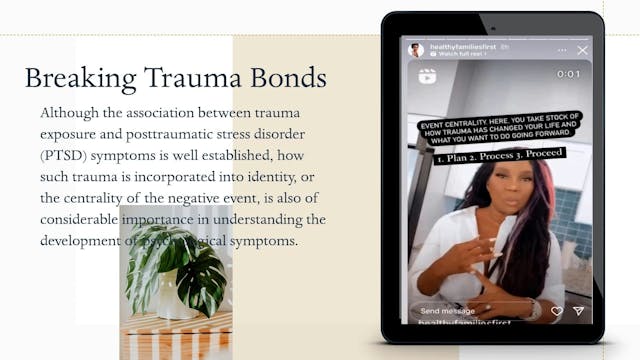 Breaking Trauma Bonds- Event Centrality