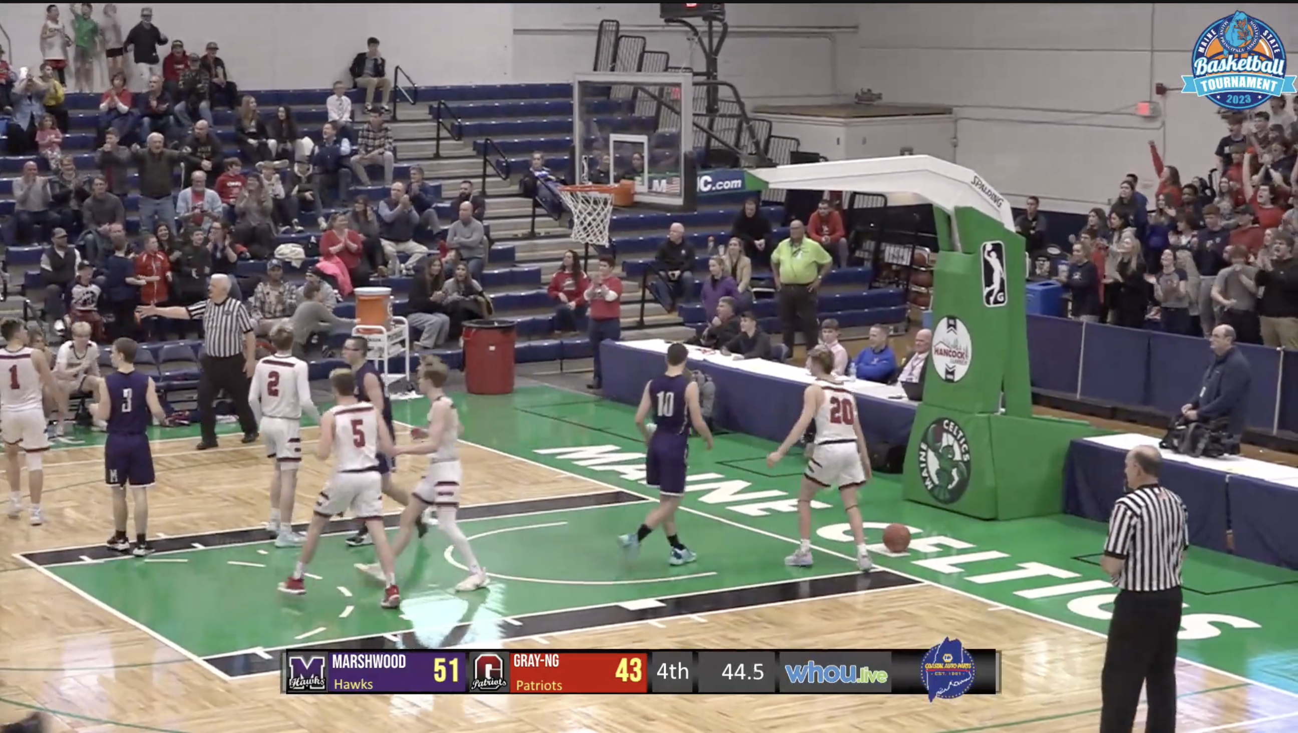 #2 Gray / New Gloucester #3 Marshwood Boys Class A Semi-Final South 2-22-23