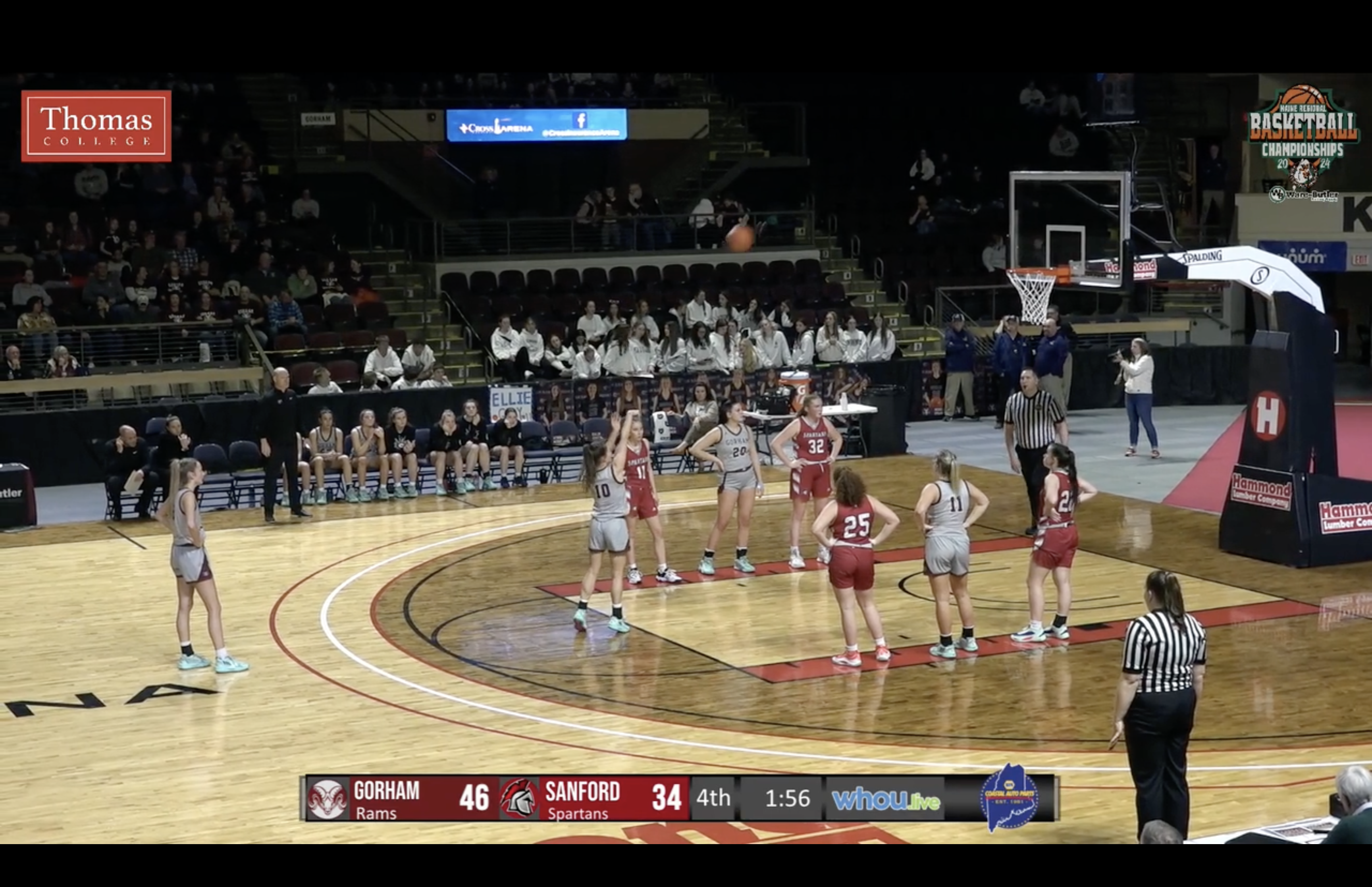 Sanford at Gorham Girls Class AA South Semifinal Basketball 2-21-24