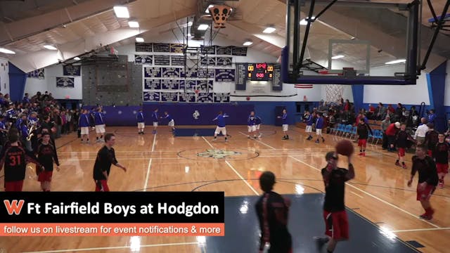 Fort Fairfield Boys at Hodgdon 1-6-17