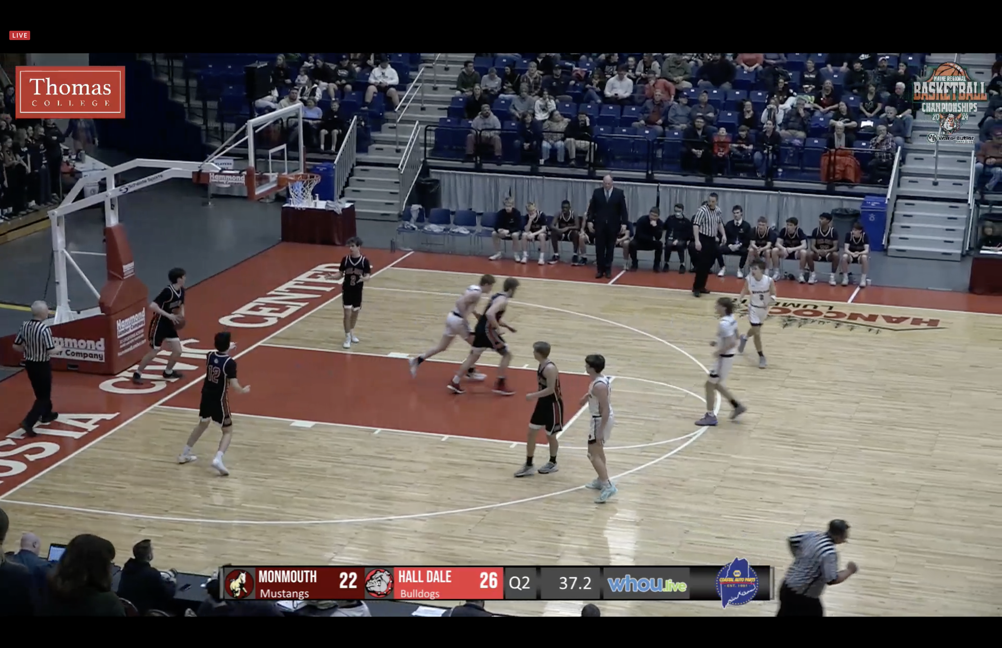 Hall-Dale at Monmouth Boys Class C Semifinal Basketball 2-22-24