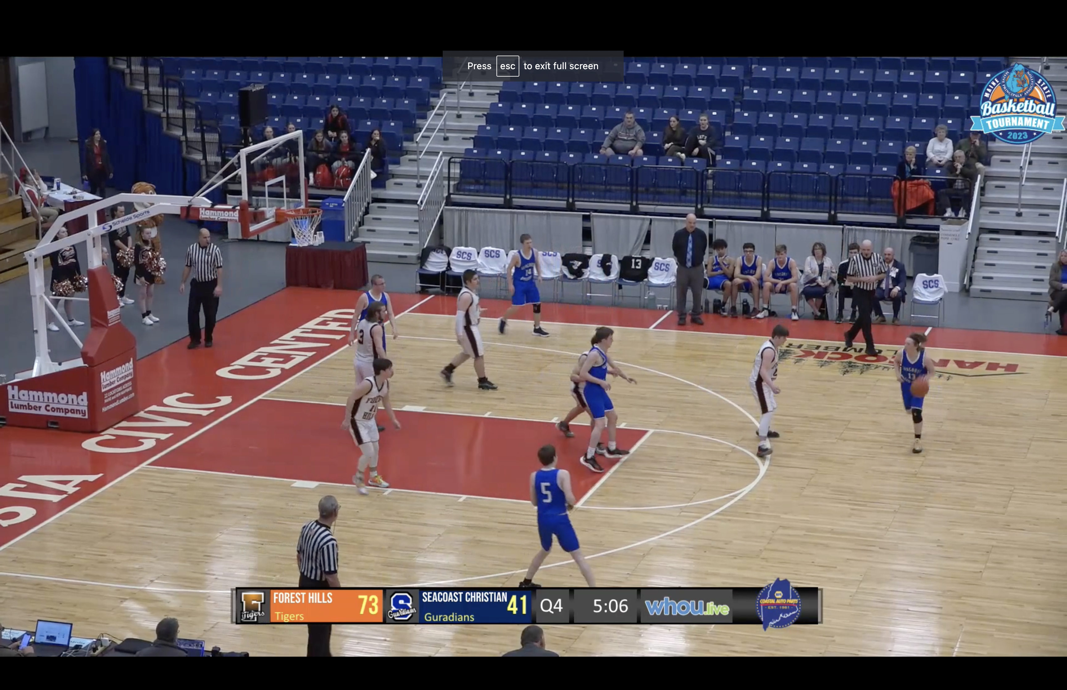 #1 Forest Hills #4 Seacoast Chr. Boys  Class D Semi-Final South 2-22-23