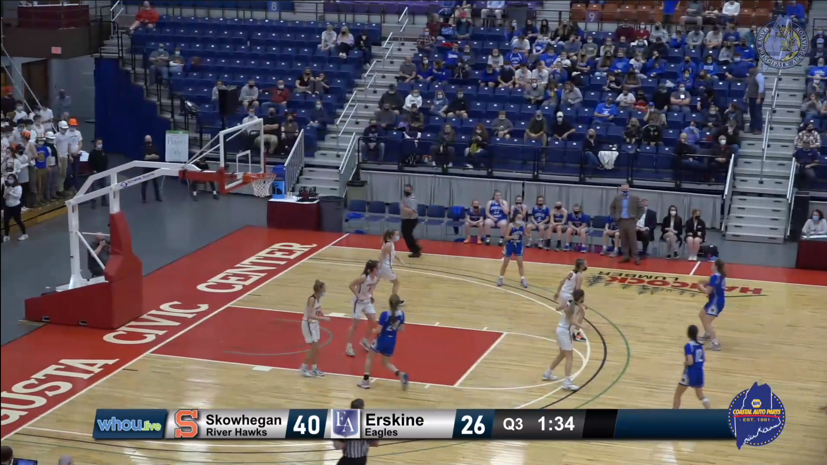 Augusta Erskine Academy vs Skowhegan Girls A North Semifinal 2-23-22