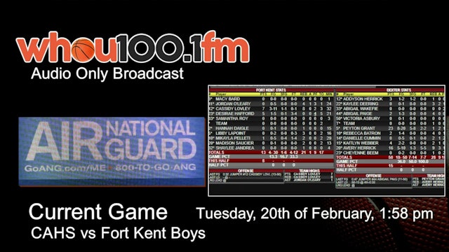 Bangor Tournament Coverage - Live Stats and Audio CAHS vs Ft Kent Boys