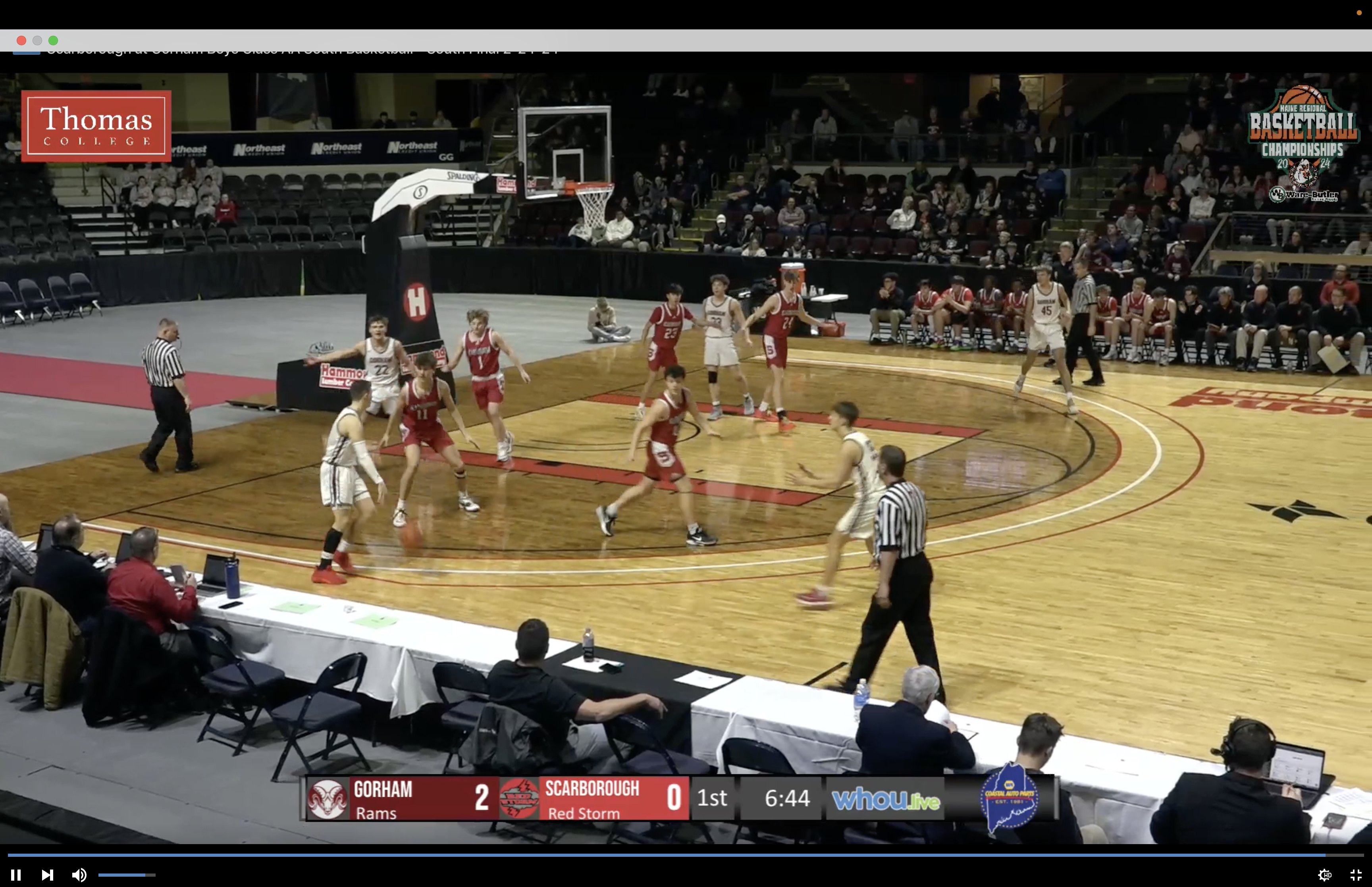 Scarborough at Gorham Boys Class AA Basketball - South Final 2-24-24