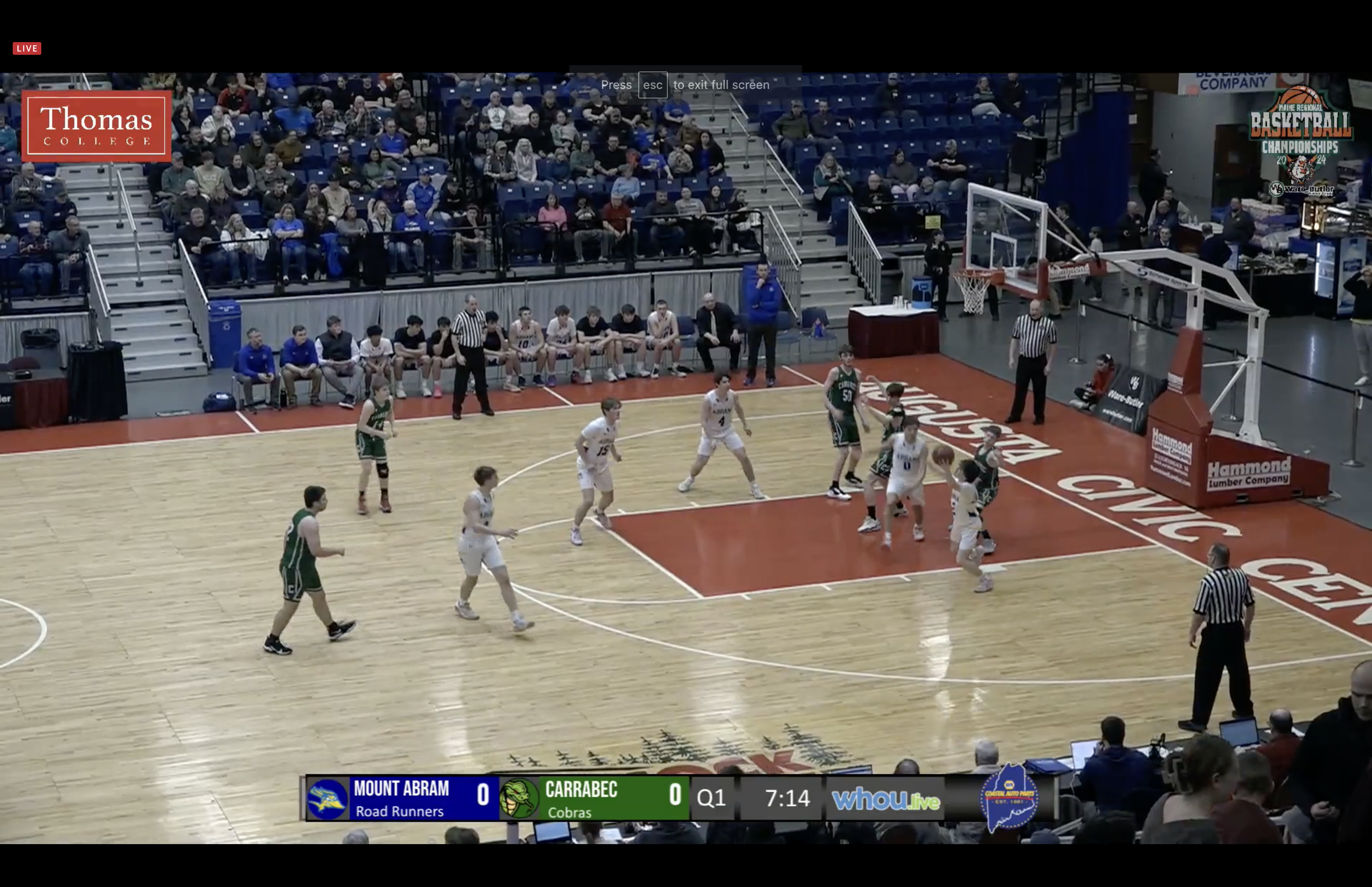 Carrabec at Mt Abram Boys Class C Semifinal Basketball 2-22-24