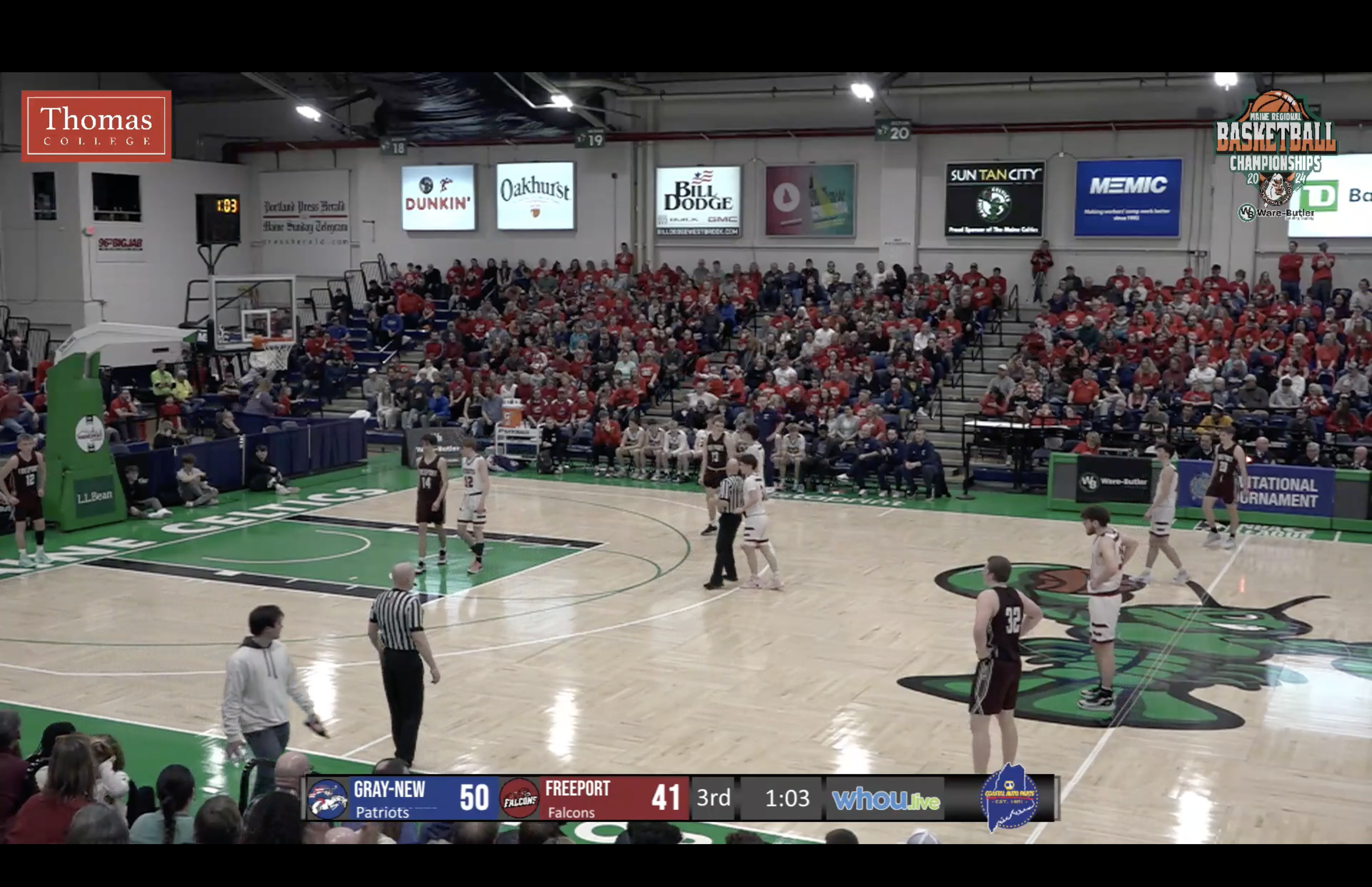 Freeport at Gray-New Gloucester Boys Class A Semifinal Basketball 2-21-24