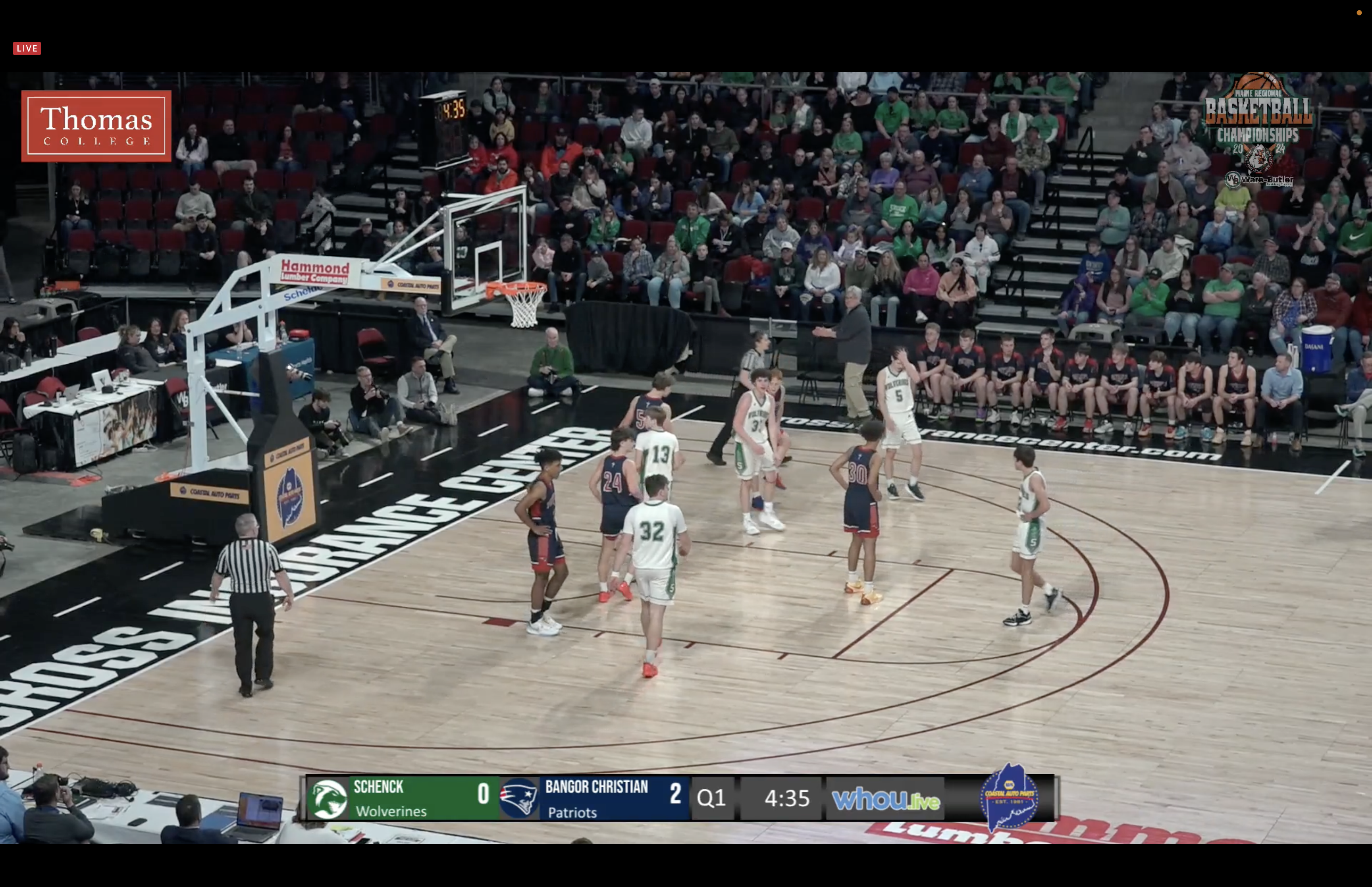 Bangor Christian at Schenck Boys Class D Basketball - North Final 2-24-24