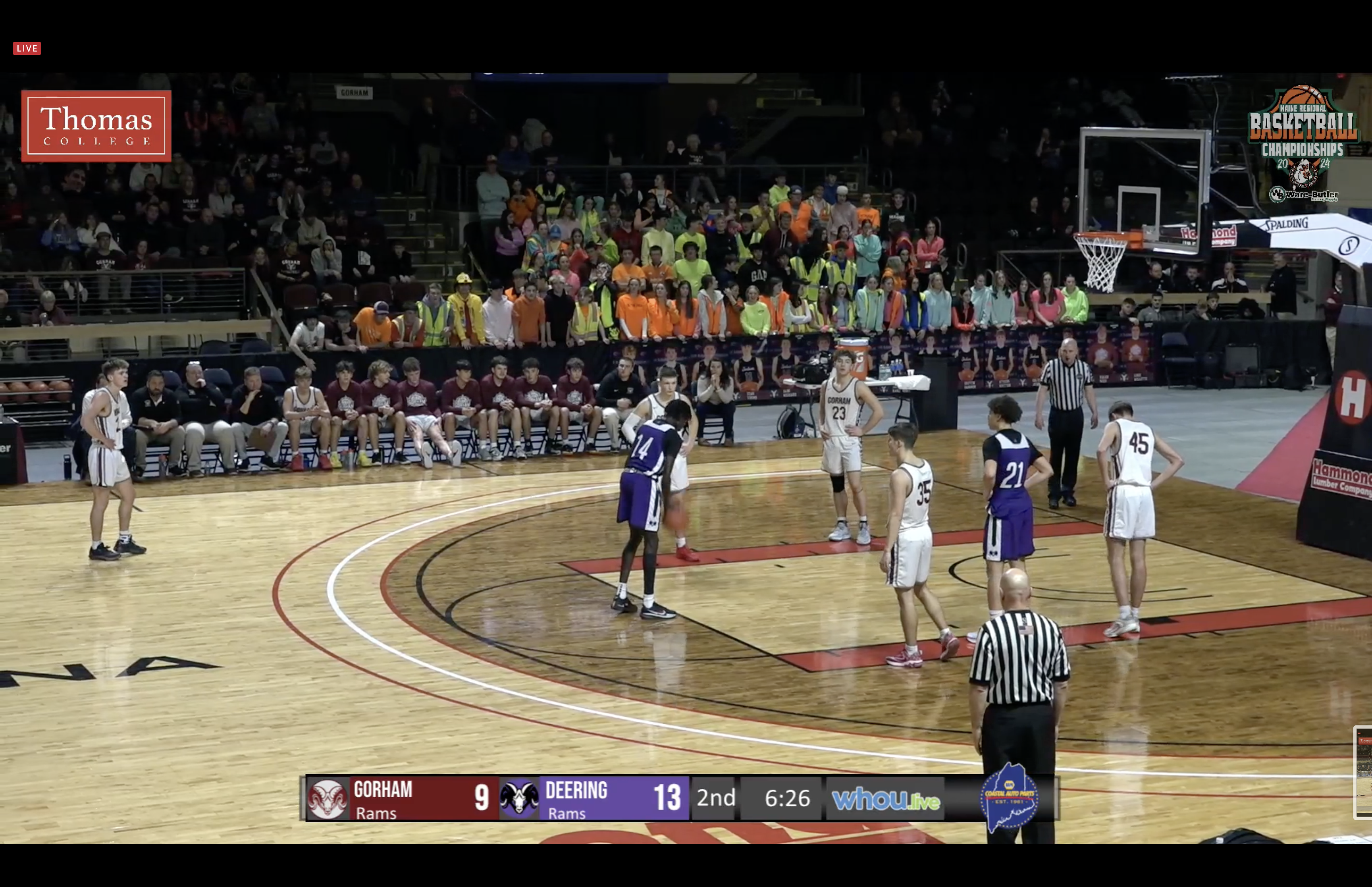 Deering at Gorham Boys Class AA South Semifinal Basketball 2-22-24 - Part 2
