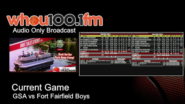 Bangor Tournament Coverage - Live Stats and Audio - GSA vs Fort Fairfield Boys