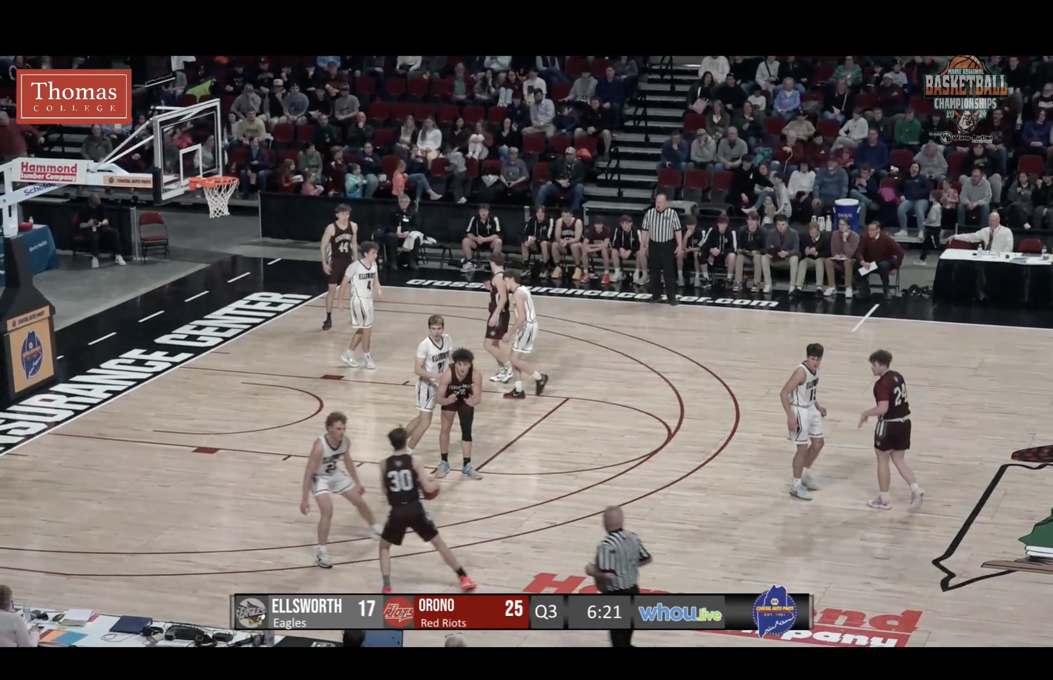 Orono at Ellsworth Boys Class B Semifinal Basketball 2-21-24