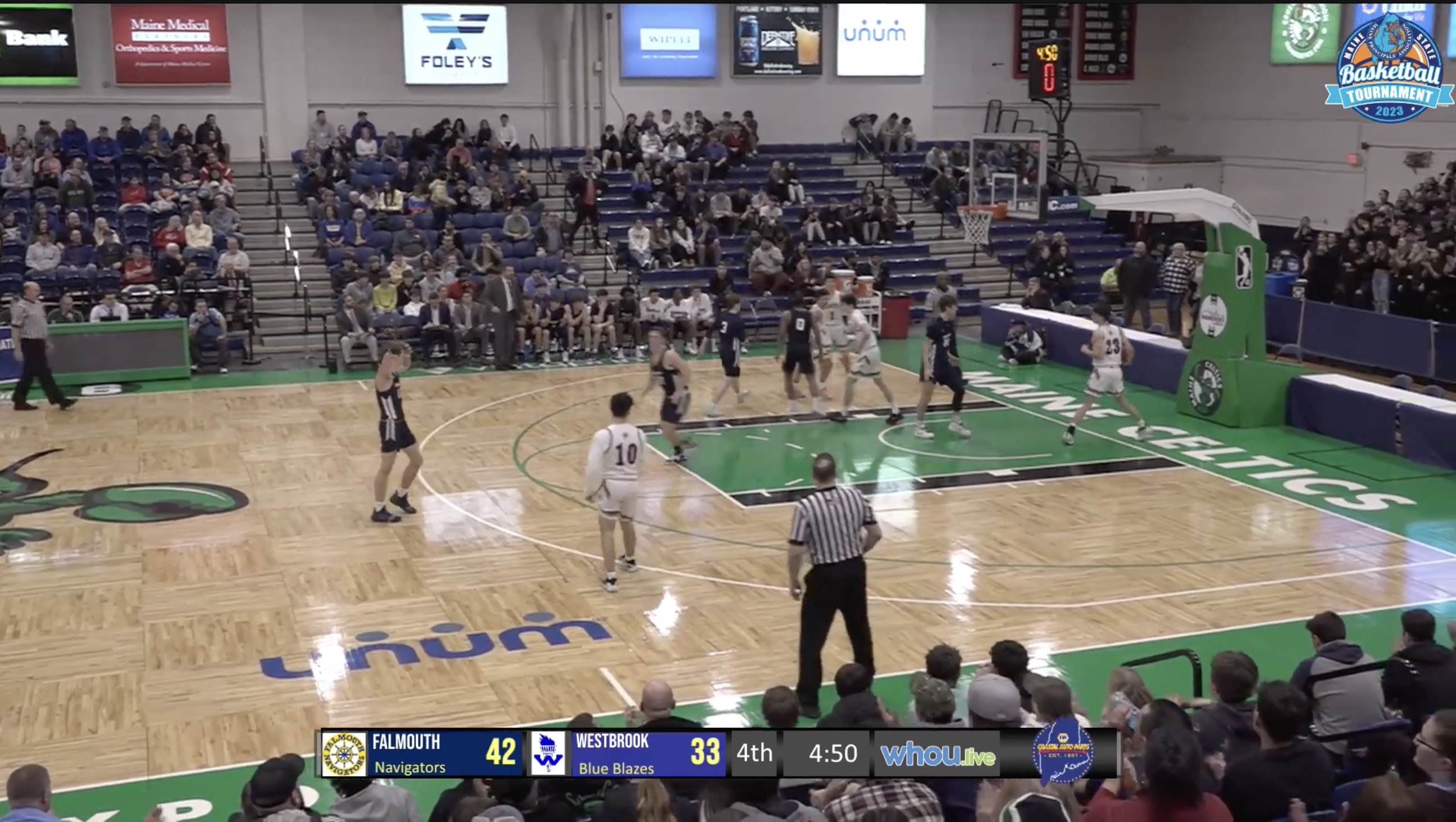 #1 Falmouth #4 Westbrook Boys Class A Semi-Final South 2-22-23