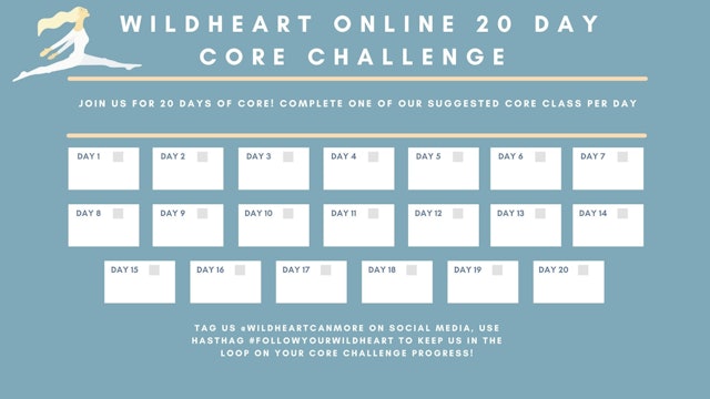 Core Challenge Calendar
