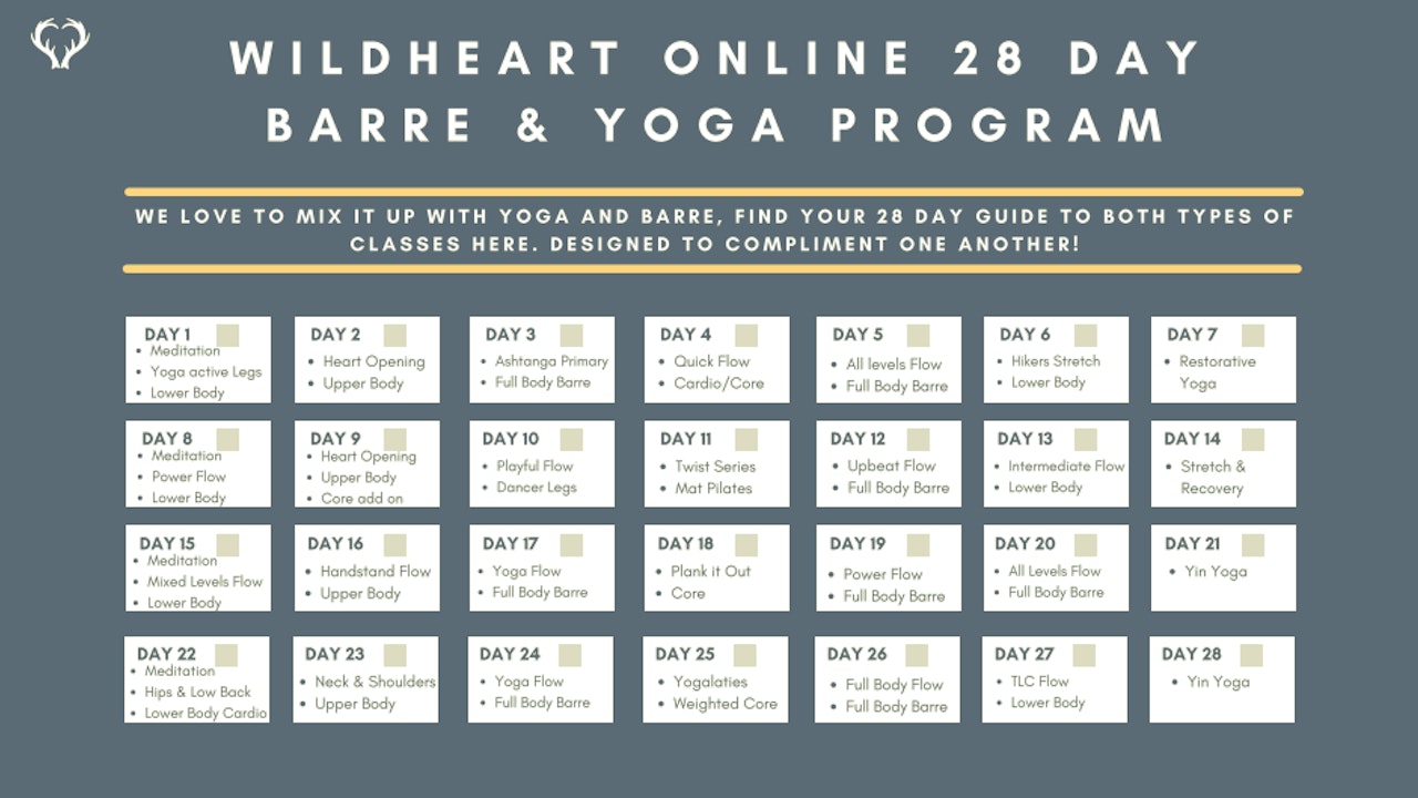 Barre & Yoga 28 Day Program
