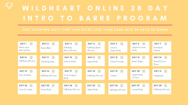 Beginner Barre 28 Day Program