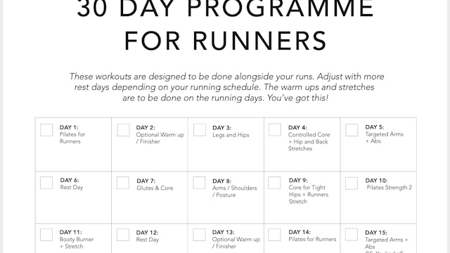 30 Day Runners Programme