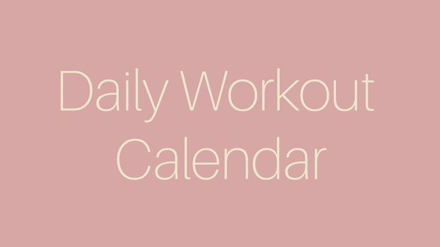 Cycle Syncing Workout Calendar