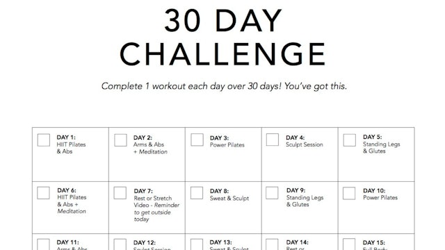 30 Day Challenge - Wild Pilates Online