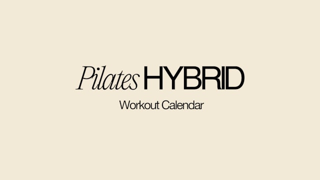 Pilates Hybrid Weekly Split Calendar