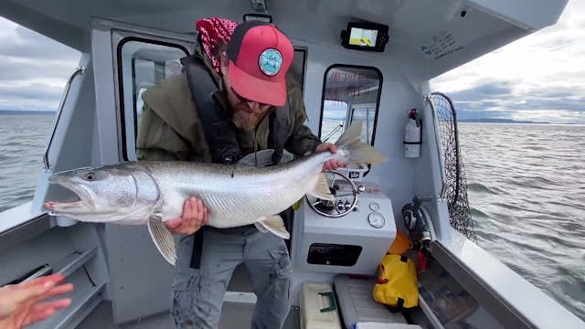 Giant Lake Trout with Yellowknife Spo...
