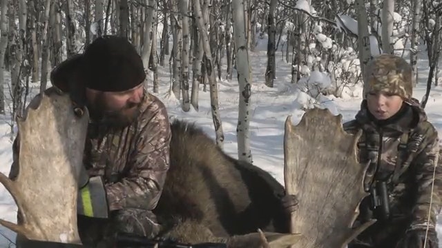 Youth Hunter Joel Schmid 's Alberta Moose