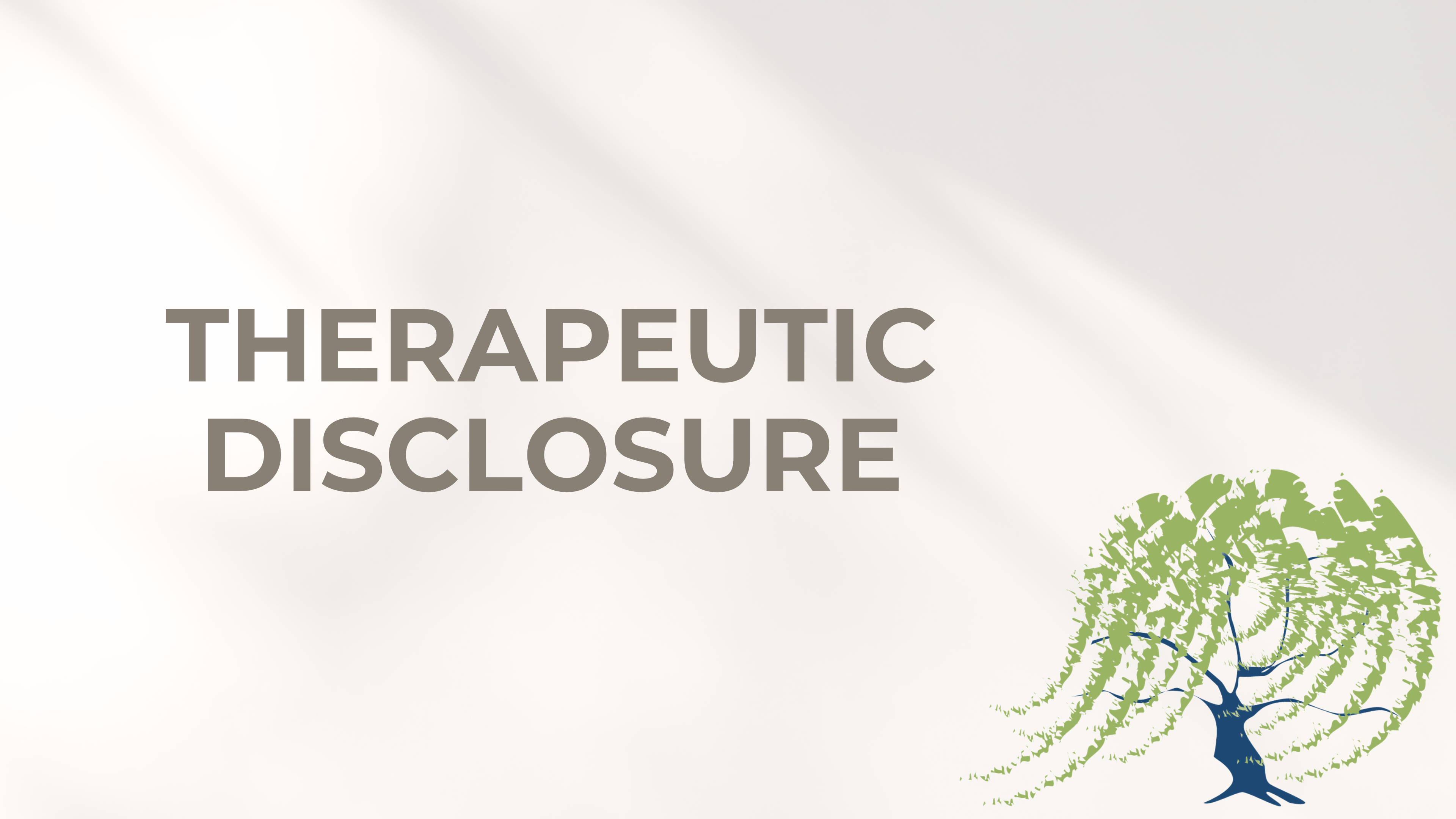 12 - Therapeutic Disclosure